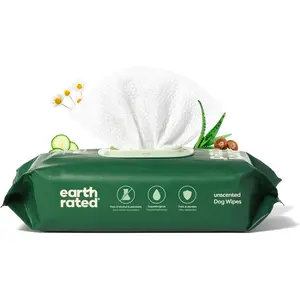 Pet Wipes for Dogs & Cats, Unscented Cleaning Wipes for Paws Body & Butt, Grooming Wipes 100 Count