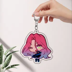 New Hot Korean Cartoon Alien Stage Chibis Keychains for Women Men Backpack Accessories Keychain for Bags Luka Ivan Till Mizi Hyuna Sua Pajamas Styling Cosplay Keyrings Jewelry Fans Collection Gifts Keychain Pendant