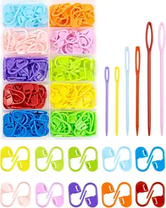 200 count Stitch Markers 10 Color Knitting Markers Crochet Hook and  Clip, Sewing  with Plastic Eyelets, Colorful Crochet and  Markers for DIY and Craft Sewing