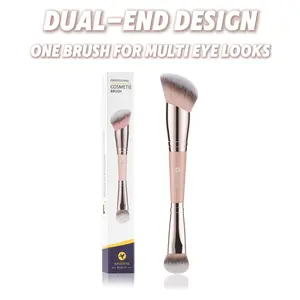 KINGMAS Dual-ended Makeup Brush - Cruelty-Free Soft Bristle for Foundation & Contour