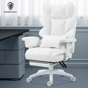 Dowinx Big and Tall office chair, with pocket spring pad and waist support, high back computer game chair, adjustable armrests, executive office chair, foot rest