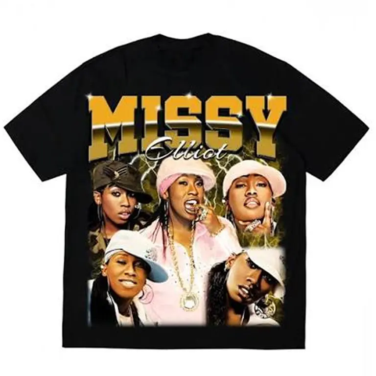 Missy Elliot - Oversize Black Tee Shirt Bootleg - Shirt