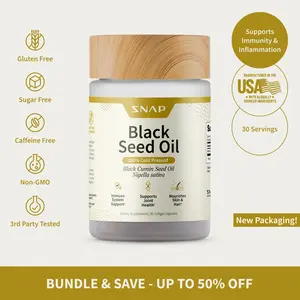 Snap Supplements - Black Seed Oil - Cold Pressed - Natural Supplement Soft Gels Healthcare Fitness