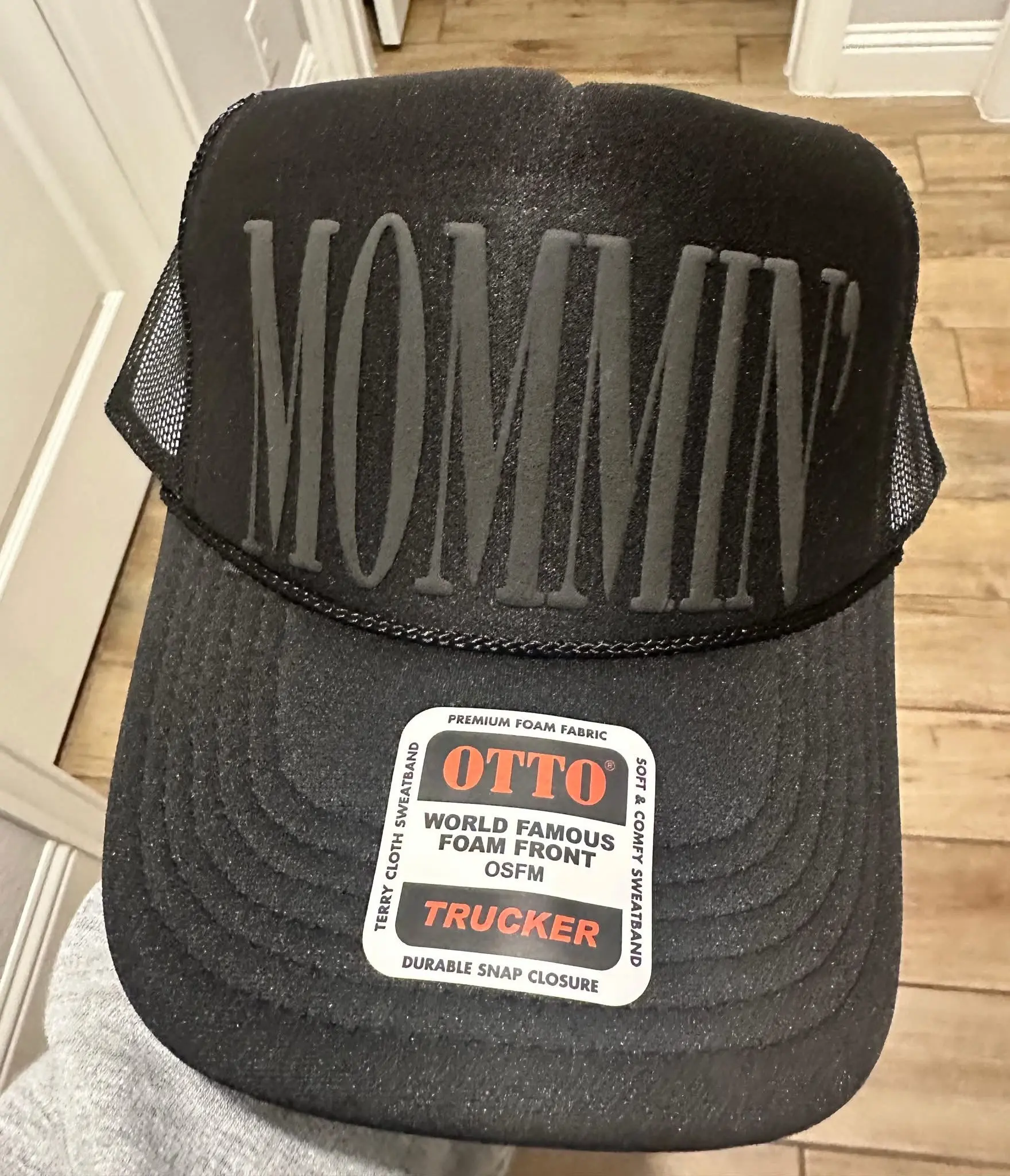 MOMMIN’ Black puff Trucker Hat MOMMIN’ Black puff Trucker Hat