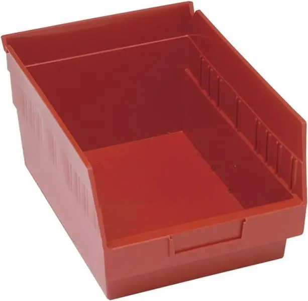 Quantum Storage QSB207RD Waterproof Store-More Organiser Box, 6 in. Red Shelf Bin - 11.62 x 8.37 x 6 in. Dimensions, Water Proof