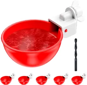 6 Pack Automatic DIY Chicken Water Cups with 3/8'' Hole Saw