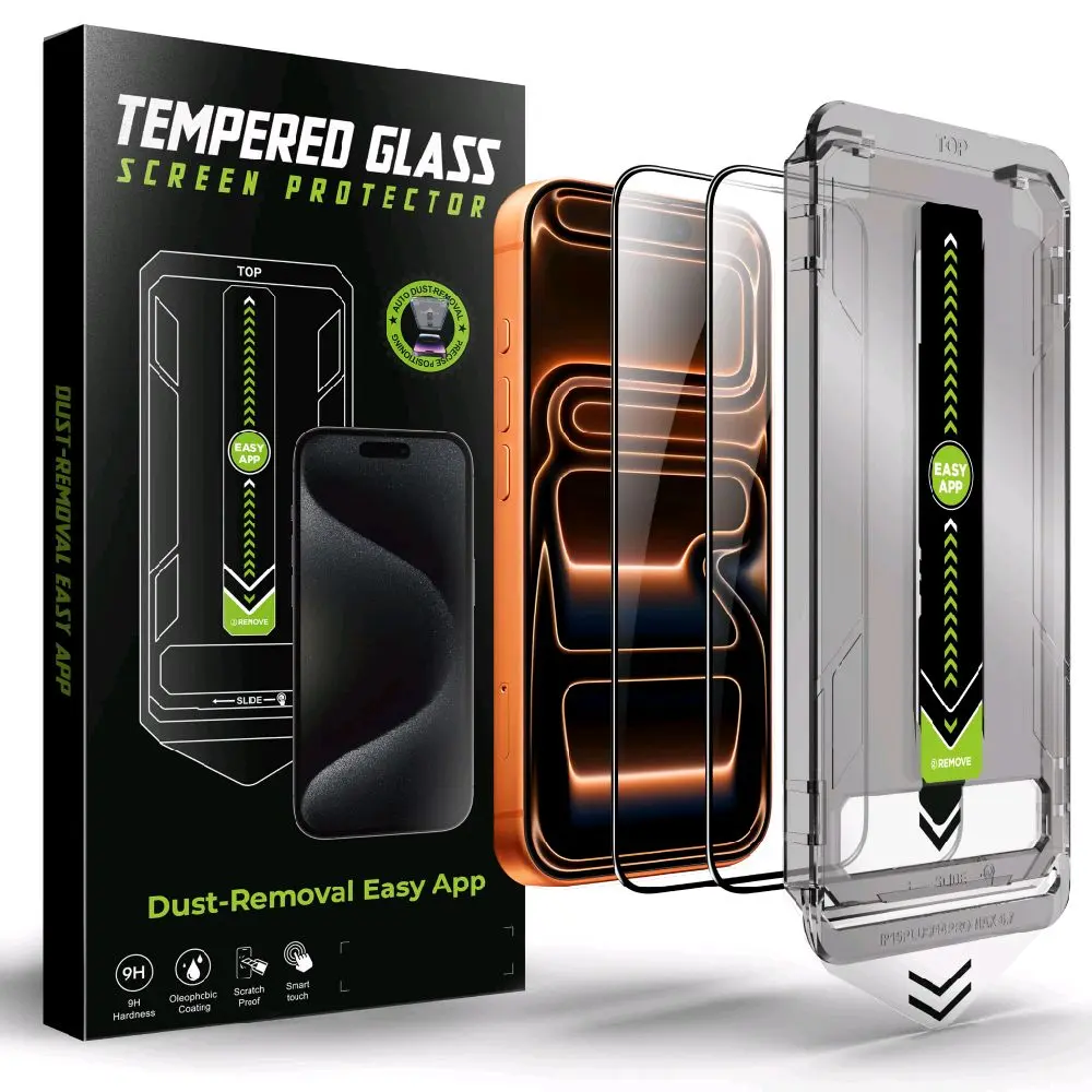 3-Pack HD Tempered Glass Screen Protector for iPhone 16 Pro, iPhone 17, iPhone 17 Pro & iPhone 17 Pro Max