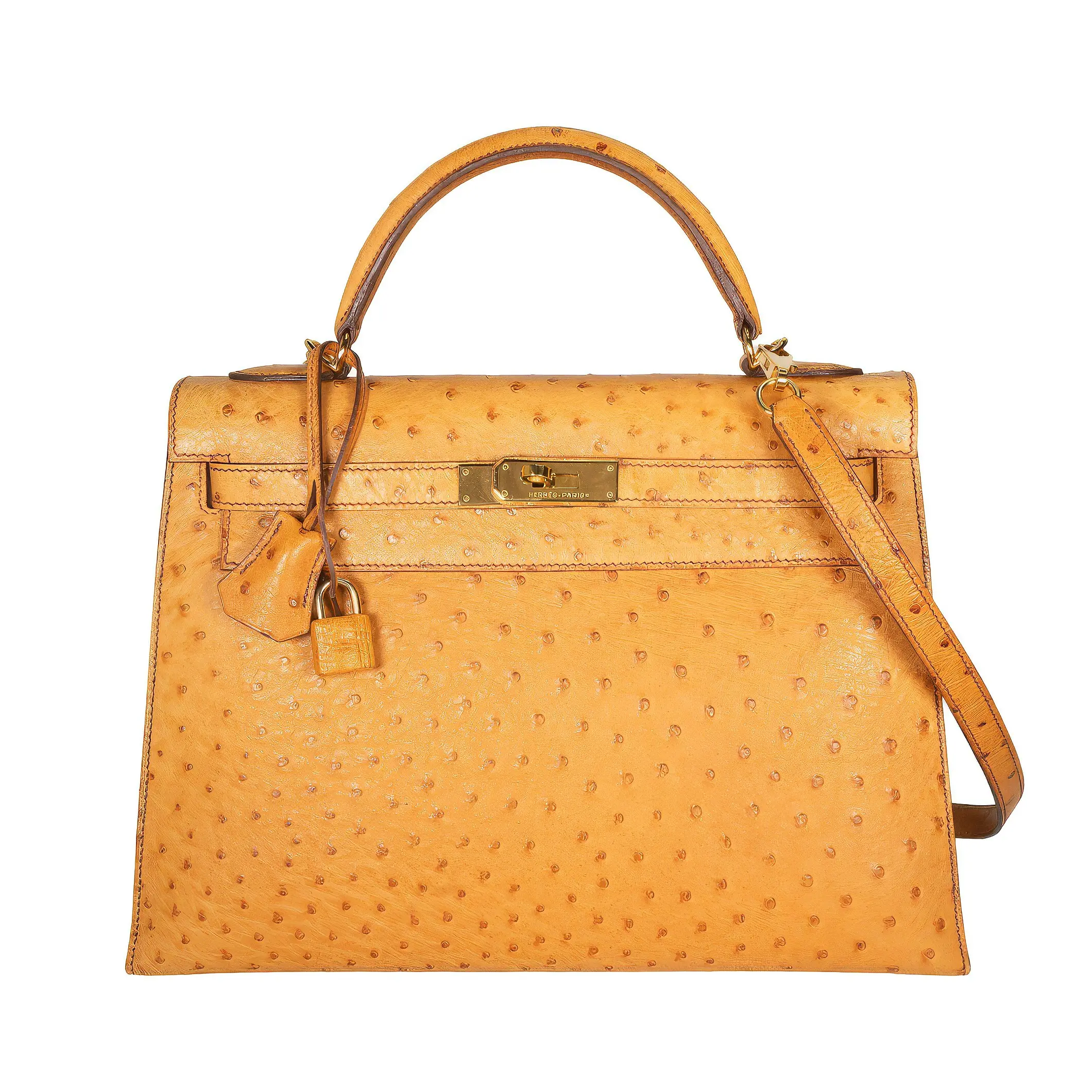 Pre-owned HERMÈS Exotic Leather Tote Bags Kelly 32 Gold