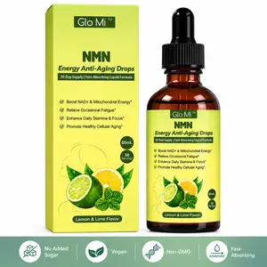 NMN Liquid Supplement Drops, 500mg NMN with AKG, TMG & CoQ10, Lemon Lime Flavor, Daily Wellness Support, 30-Day Supply