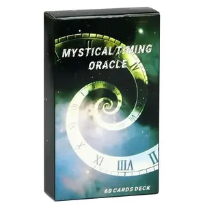 Mystical Time Oracle Card, 60pcs/set Tarot Card with Box, Tarot Card Game, Tarot Deck Card Games for Teens, Party Entertainment Game Card, Mystical Timing, Divine Timing, Future, Play