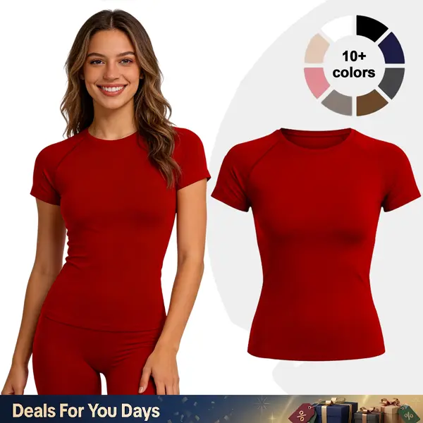 GYMER Impact Short Sleeve Top Moisture Wicking Breathable Gym Tops for Women Athletic Activewear for Yoga Fitness Running Daily Exercise