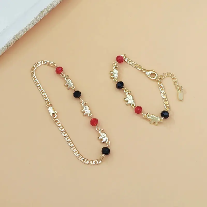 Women's Gold-Plated Colorful Bead Mix Adjustable Bracelet with Charms - Fashionable Arm Candy Accessory for Daily Wear & Parties, Multi-Color Bracelets & Bangles
