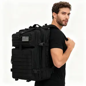 Men's EDC Tactical Backpack - Large-Capacity Waterproof MOLLE Military Rucksack with Laptop Compartment for Travel, Gym Use