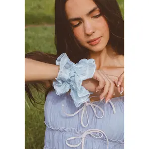 Sky Ruffle Oversized Scrunchie