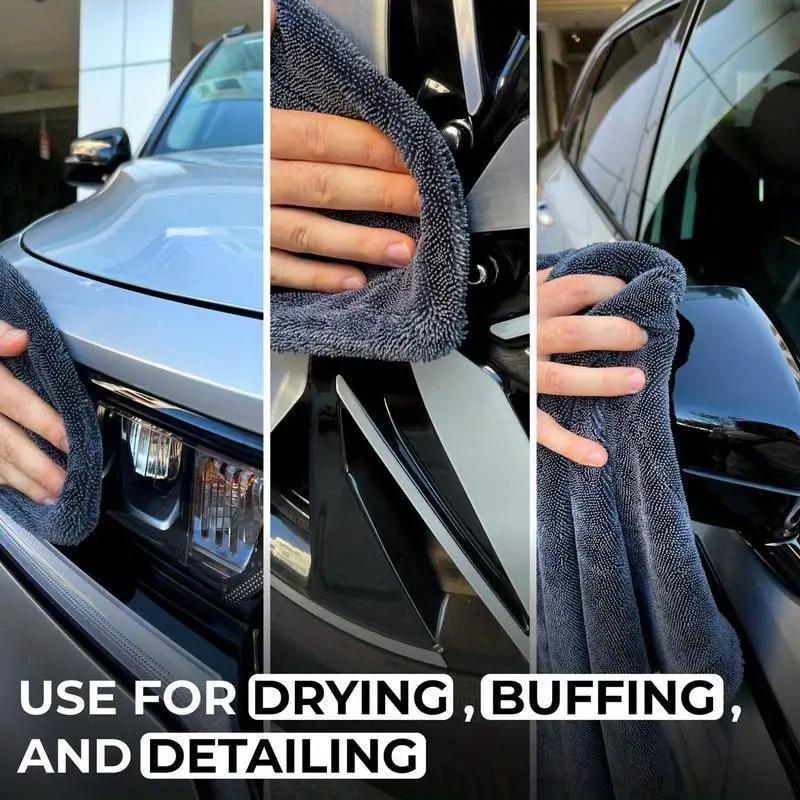 Largest Size 36''x28'' Car Drying Towel, 1400GSM Ultra-Absorbent Microfiber Drying Towel for Automotive Detailing Vehicle Wash Kit