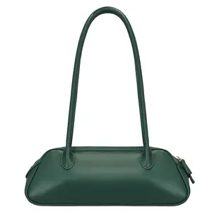 RIVERICH Leather Baguette Bag, Women's Shoulder Bag Shoulder Strap,  Zipper Closure, Easy To Take, Suitable for Daily Commuting Use Waterproof