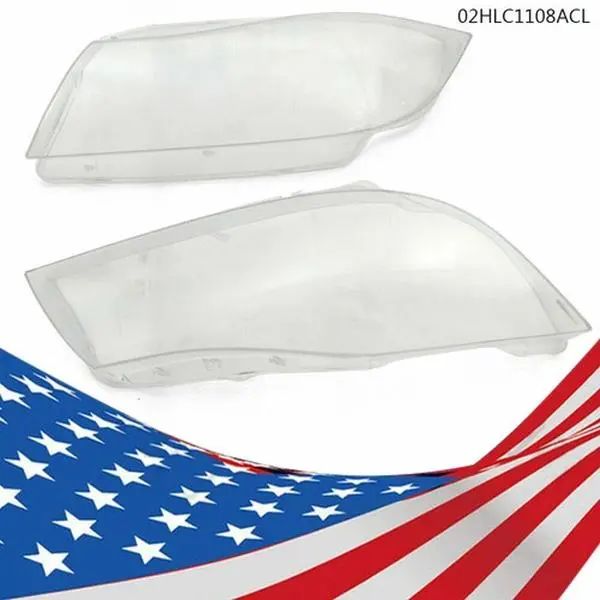 CROSSDESIGN Headlight Cover Clear Lens Fit For 2005-08 BMW 3 Series E90 E91 New Left + Right