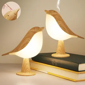 Bird Desk Lamp for Kids – Cordless Night Light with Touch Sensor, Rechargeable Battery, 3 Color Temperatures, Small Table Lamp for Bedroom, Bedside, Office, and Dorm Room
