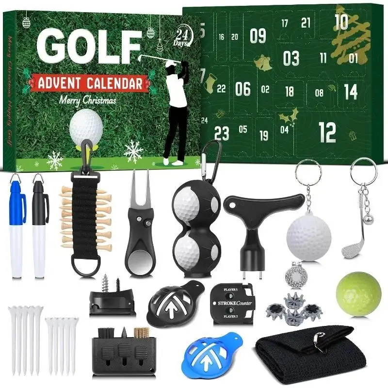 Golf Countdown Calendar for Men Teen Boys, 24 Days Christmas Advent Calendar for Dad Husband Boyfriend, Perfect Holiday Gift Including Golf