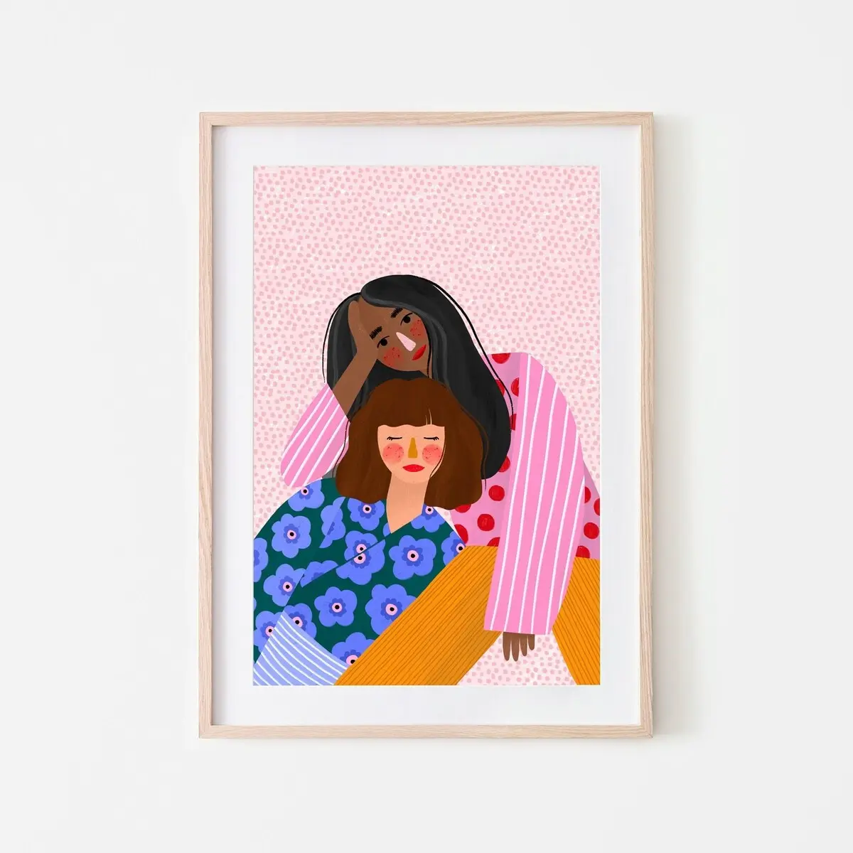 Soul Sisters Poster, Feminine Art Print, Female Empowerment, Girlfriends Poster, Best Friends Illustration, Girl Power, Gift idea for her