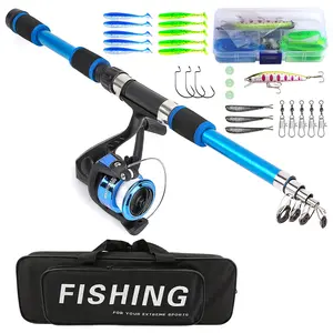 1.8m Fishing Rod Reel Combo Set, Glass Fiber Telescopic Rod, Line Spool, Accessories, Travel Kit, Ideal for Beginners Outdoor Fishing, Outdoor Fishing Equipment, Fishing Gear Set
