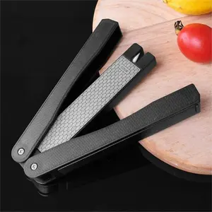 Fan Shaped Knife Sharpener, Portable Foldable Pocket Knife Sharpener, Household Kitchen Sharpening Tool for Outdoor Camping, Folding
