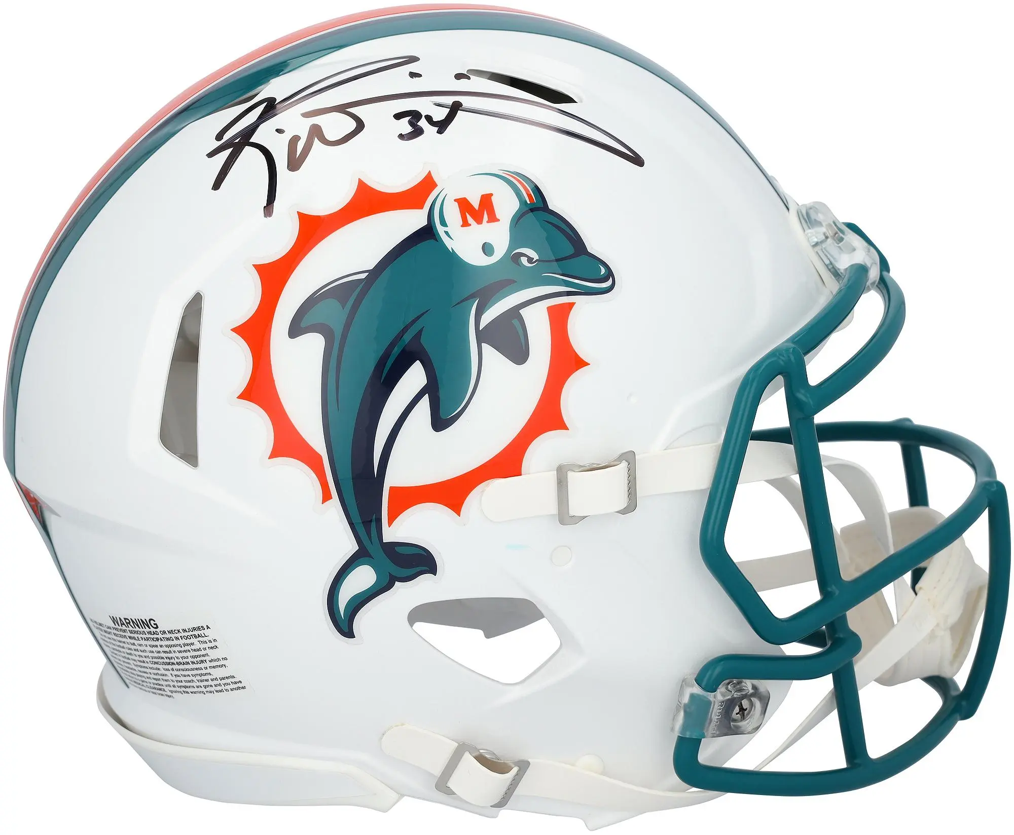 Ricky Williams Miami Dolphins Autographed Riddell 1997-2012 Throwback Speed Authentic Helmet - Fanatics Authentic Certified