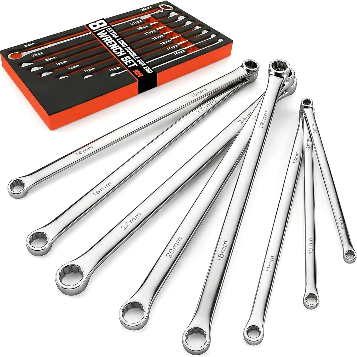 8-Piece Offset Box Wrench Set