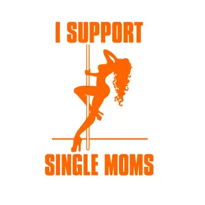 I Support Single Moms 12" x 8.5" Vinyl Decal by Pristine Graphics Decorative Stickers Smooth Decal for cars, trucks or suv