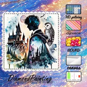 5D-DIY, advanced velvet canvas, diamond art, diamond painting, magical campus AB diamonds, fairy dust diamonds, crystal diamonds, perfect home decoration, handmade diamond art painting kit, special craft diamond art kit, Diamond Painting Kits.