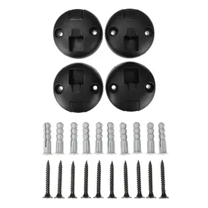 COMOMY Hardware Wall Mounts and Screws (Black) - Securely Mount Your COMOMY Gate for Enhanced Stability