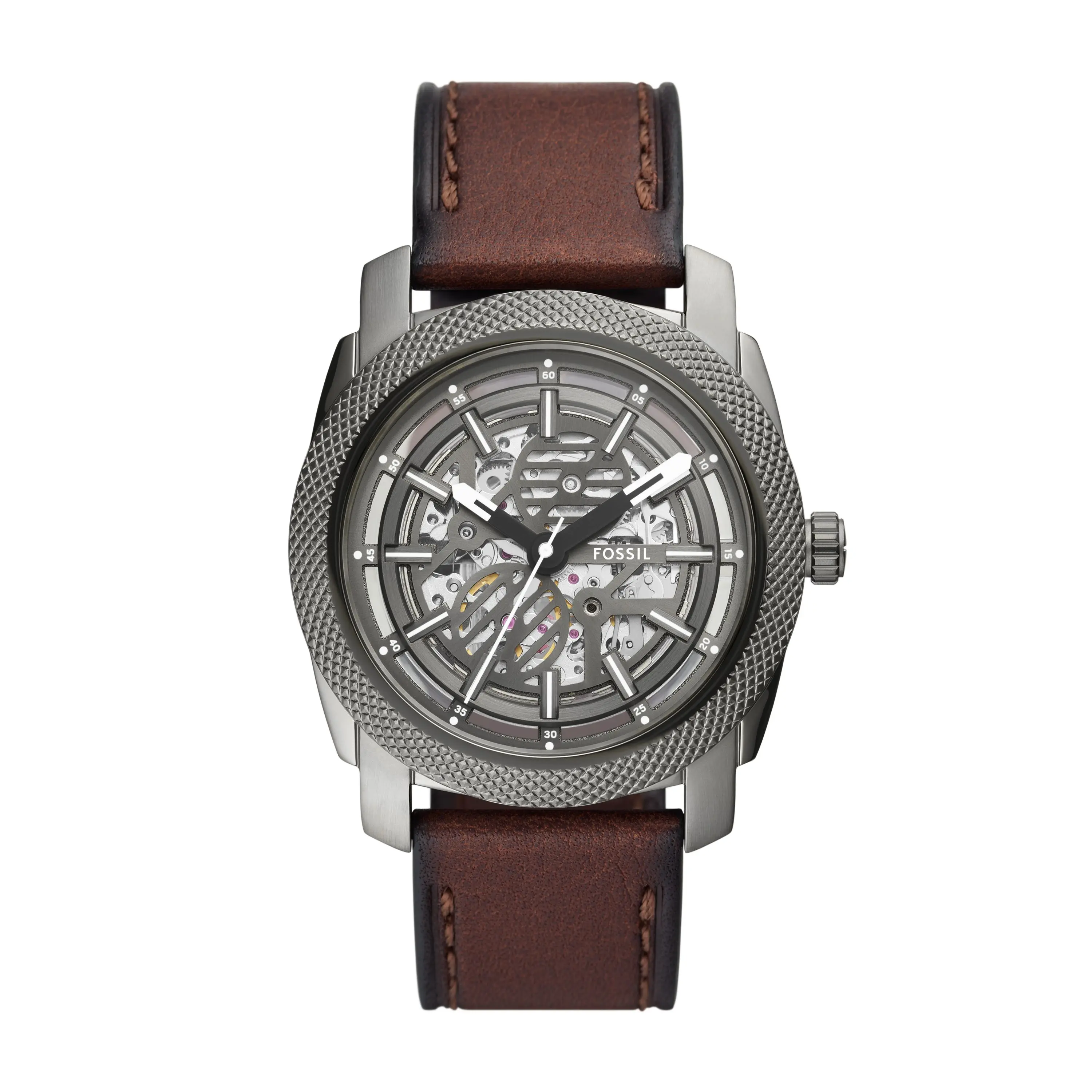 Fossil Men's Machine Automatic, Smoke Stainless Steel Watch