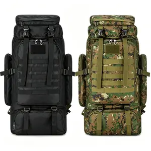 80L Water-Resistant Tactical Internal Frame Backpack - Heavy-Duty Lightweight Military-Style Bag with Multi-Pocket Storage for Hiking, Camping