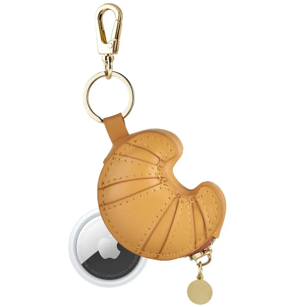 Croissant Leather Bag Charm for Airtag®