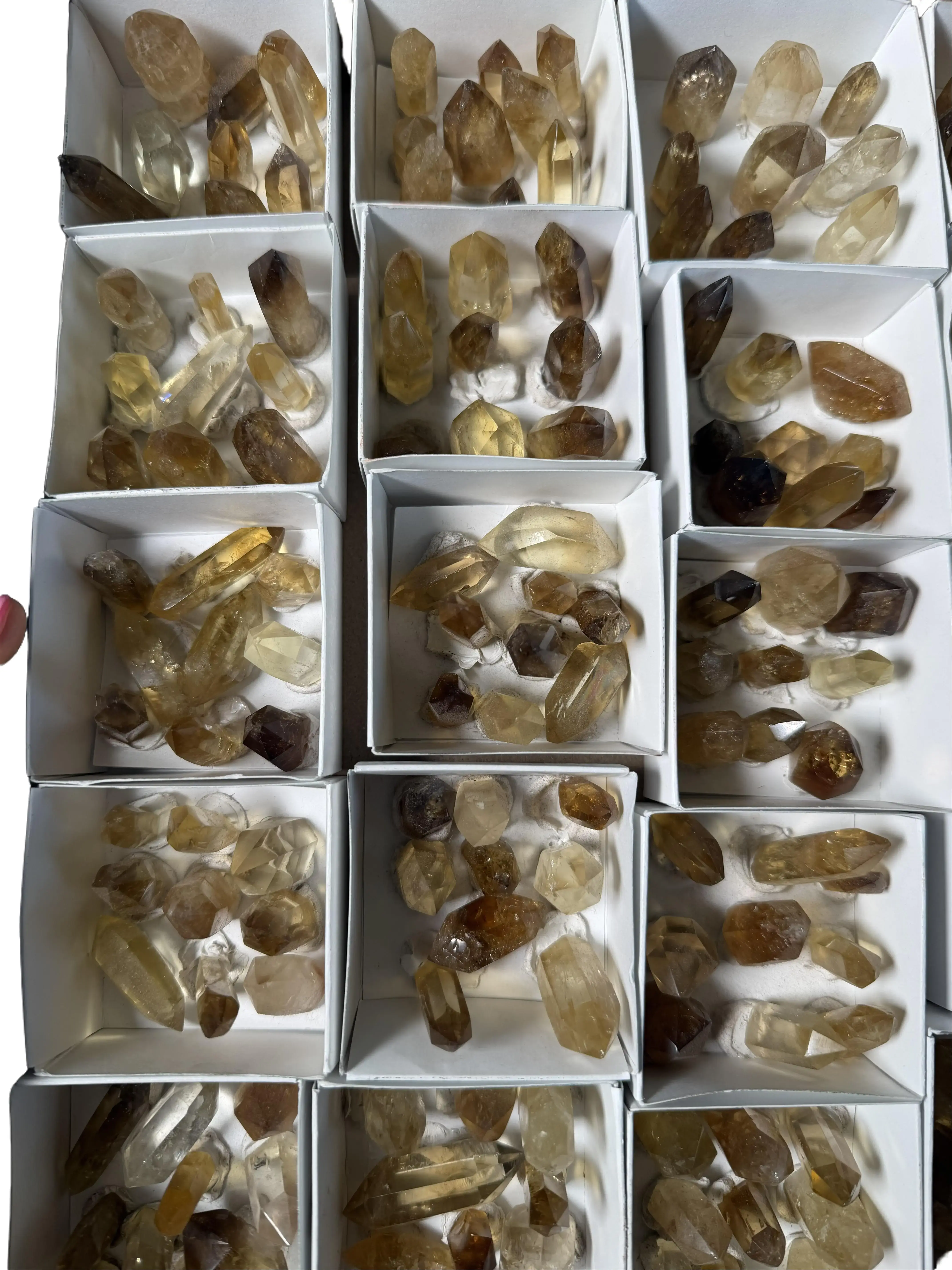 Joy and Prosperity Bundle 9 Mini Natural Citrine Sets from Congo Intuitive Pick Unique Selection Perfect for Natural Citrine Enthusiasts Intuitively Chosen Crystals