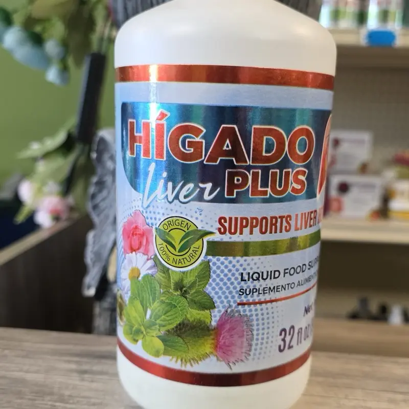 Hígado Plus Liquid Food Supplement 32 fl oz - Natural Liver Support Formula for Optimal Liver Health