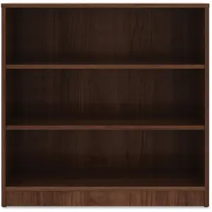 212 MAIN Contemporary 3-Shelf Adjustable Walnut Wooden Office Bookcase, Commercial Office Furniture