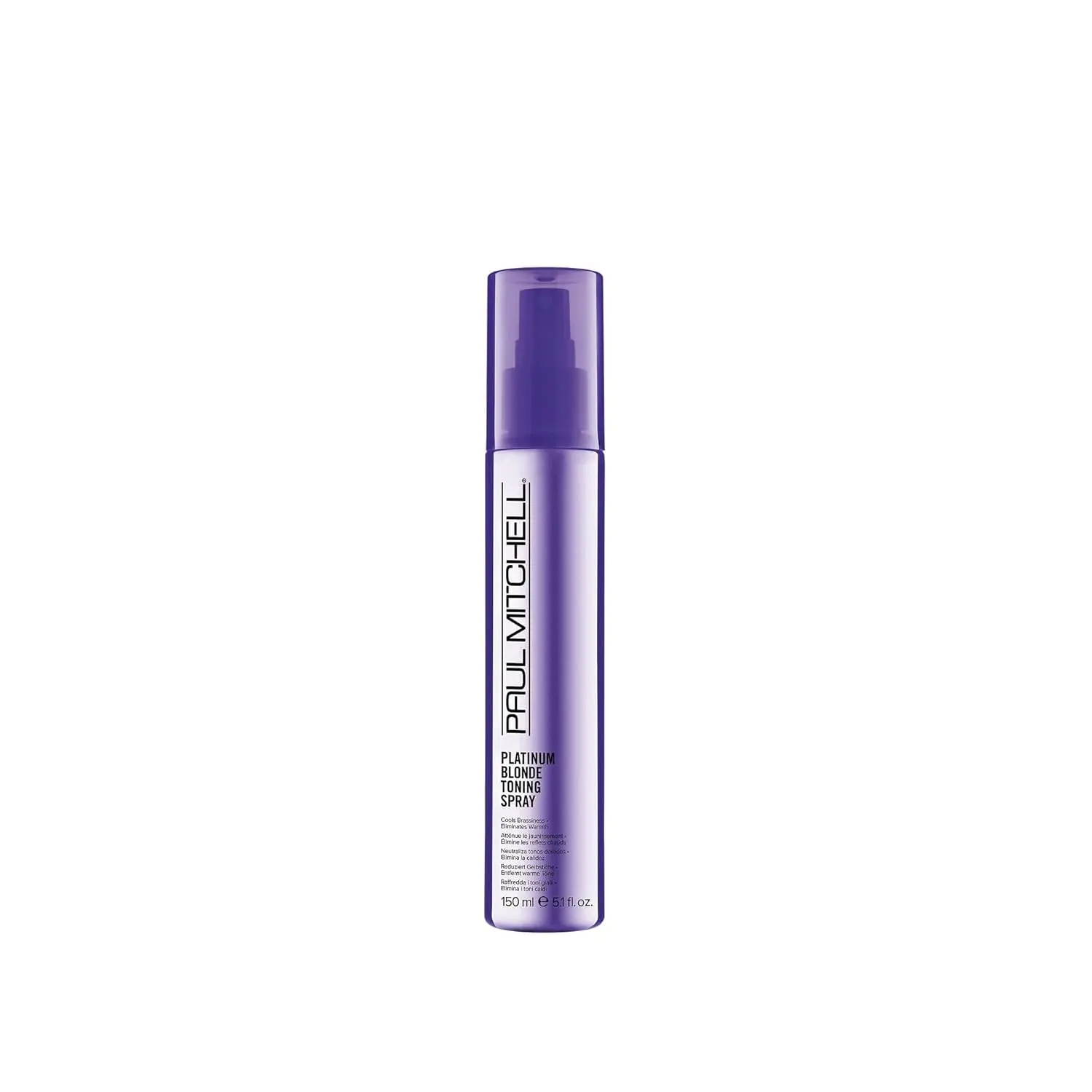 Paul Mitchell Platinum Blonde Toning Spray, Cools Brassiness with Violet Pigments for Natural & Color-Treated Blonde Hair, Haircare, 5.1 fl oz, Vegan, Youth, Shampoo, Liquid