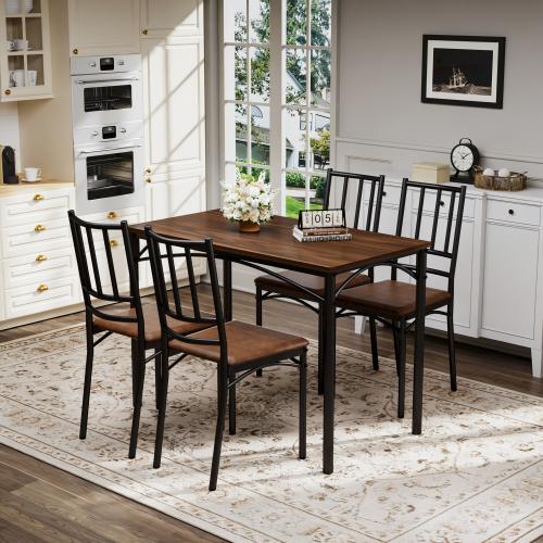 Bellemave Dining Table Set, Bar Table with 4 Dining Benches, Kitchen Table Counter with Chairs, Industrial for Kitchen Breakfast Table, Living Room, Party Room, , 43.3″L x23.6″W x 30.1″H Bellemave Dining Table Set, Bar Table with 4 Dining Benches, Kitchen Table Counter with Chairs, Industrial for Kitchen Breakfast Table, Living Room, Party Room, , 43.3″L x23.6″W x 30.1″H