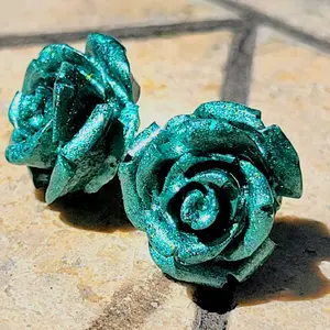 Jade Rose Studs