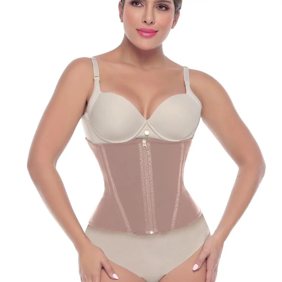 Hourglass Short Torso Petite Waist Trainer | 53GG High Compression Waist Cincher for Women | High Compression Colombian Waist Cincher | with Steel Bones