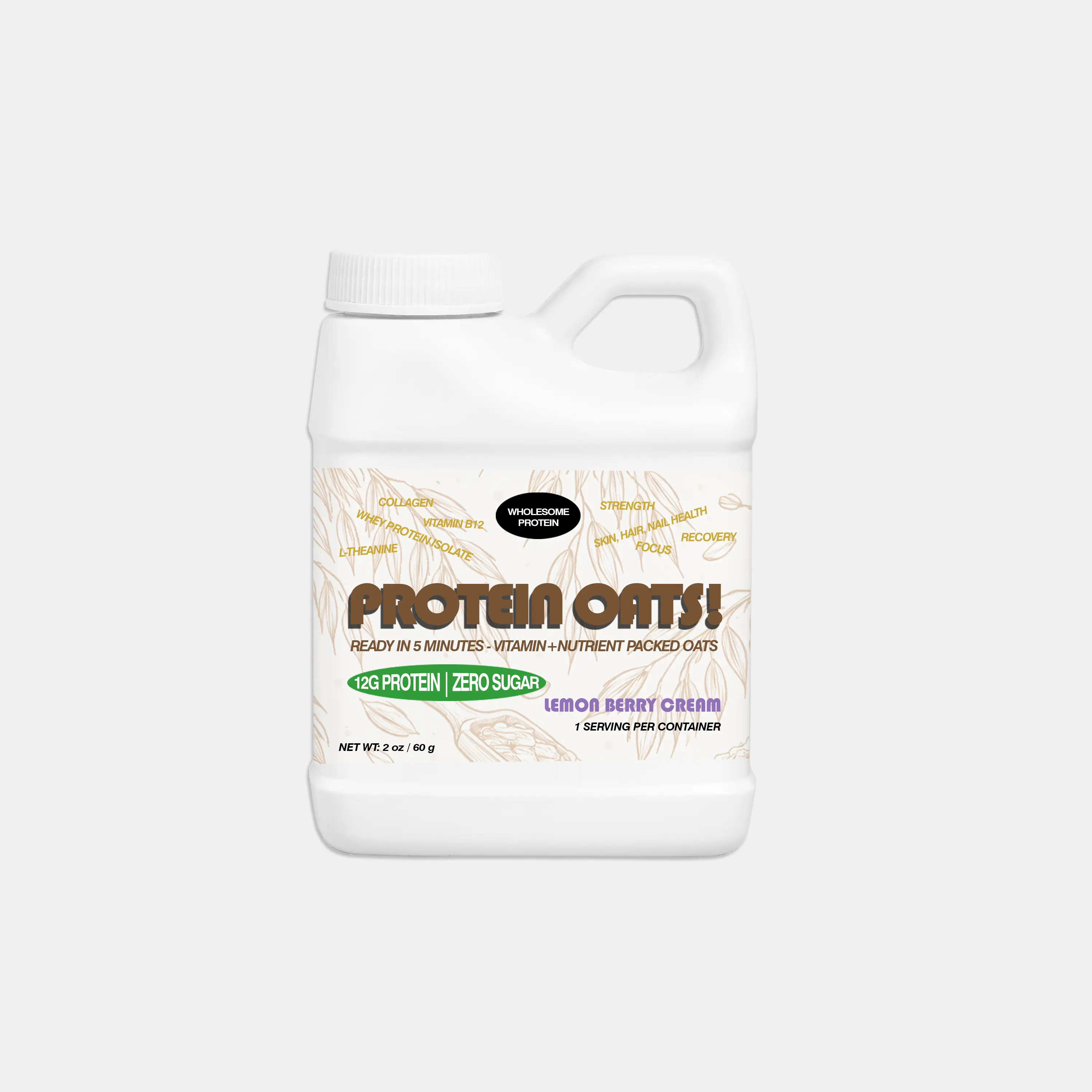 Wholesome Protein 60g Single Serve Instant Protein Oatmeal