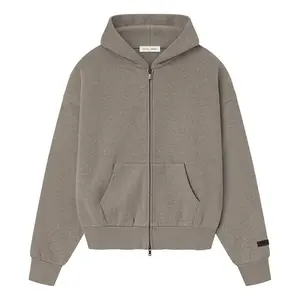 Fear of God Essentials SS25 Classic Fleece Zip-Up Hoodie 'Homestead Heather' 192SP254783F