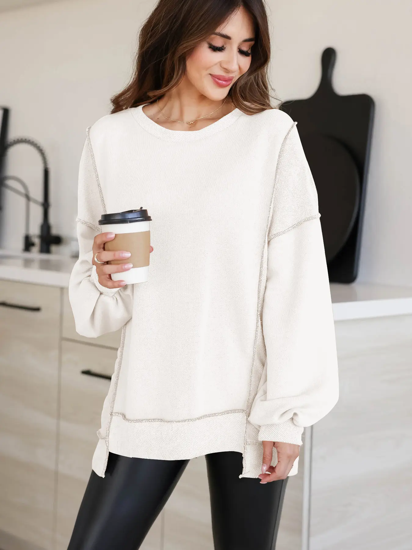 Women's Oversized 250GSM Heavyweight Fleece Hoodie, Casual Long Sleeve Womenswear Top, 9-Color Fit Comfort Wear for Fall Winter