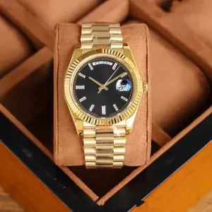 Men's Automatic Mechanical Watch Business Style Waterproof Luminous Chronograph Steel Bracelet