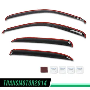 Side Window Deflectors Rain Guards - 4-Piece Weatherproof Curved Visors, Automotive Car Accessories for 2000-2006 Chevy Tahoe, GMC Yukon, Cadillac Escalade