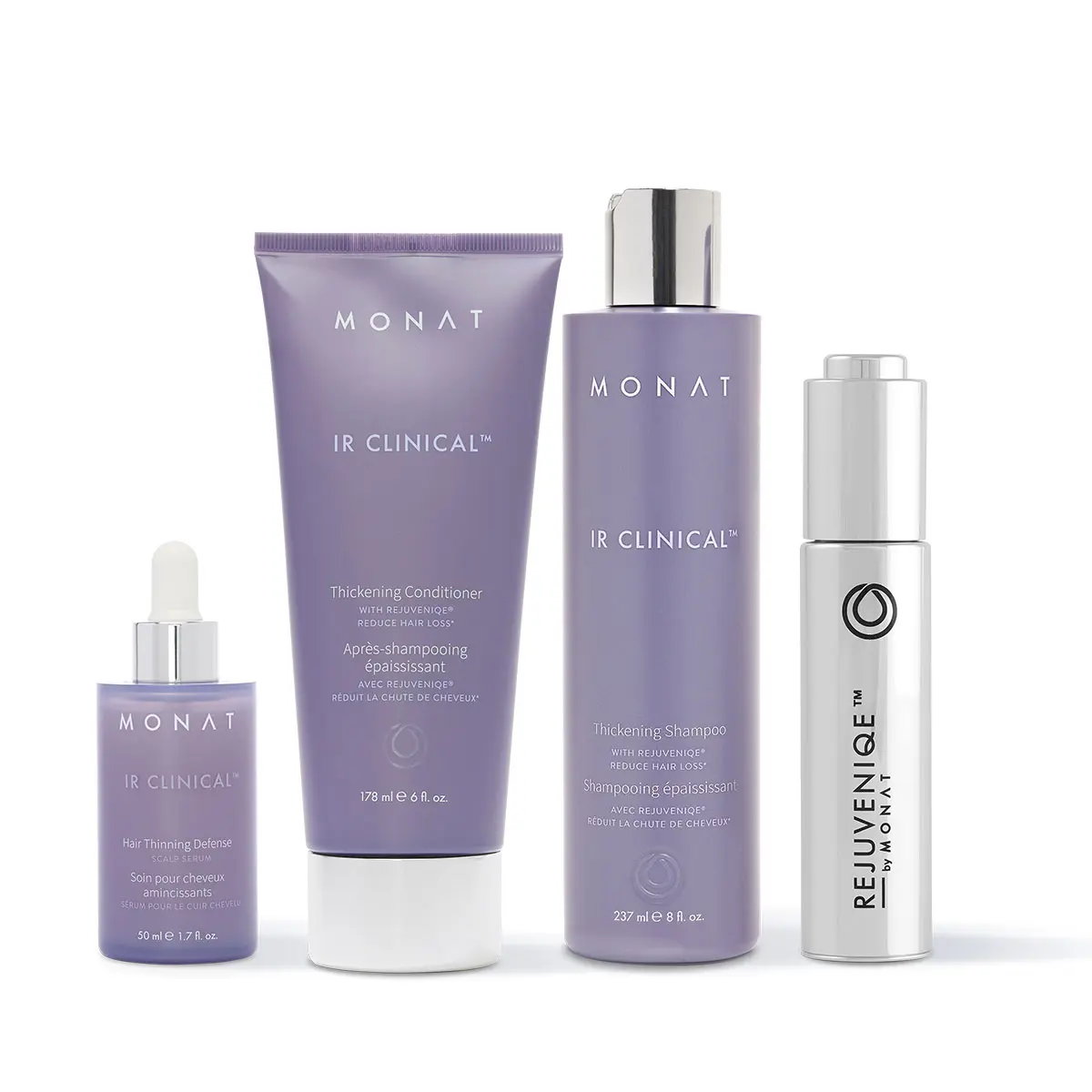 MONAT Thicken & Shine System | IR Clinical Thickening Shampoo, Conditioner & Scalp Serum + REJUVENIQE Oil Haircare MONAT Thicken & Shine System | IR Clinical Thickening Shampoo, Conditioner & Scalp Serum + REJUVENIQE Oil Haircare