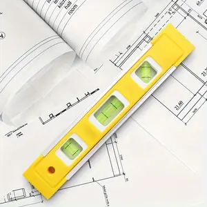 1pc Magnetic Box Level Torpedo Level And Ruler, 3 Different Bubbles/45°/90°/180°Measuring Shock Resistant Torpedo Level