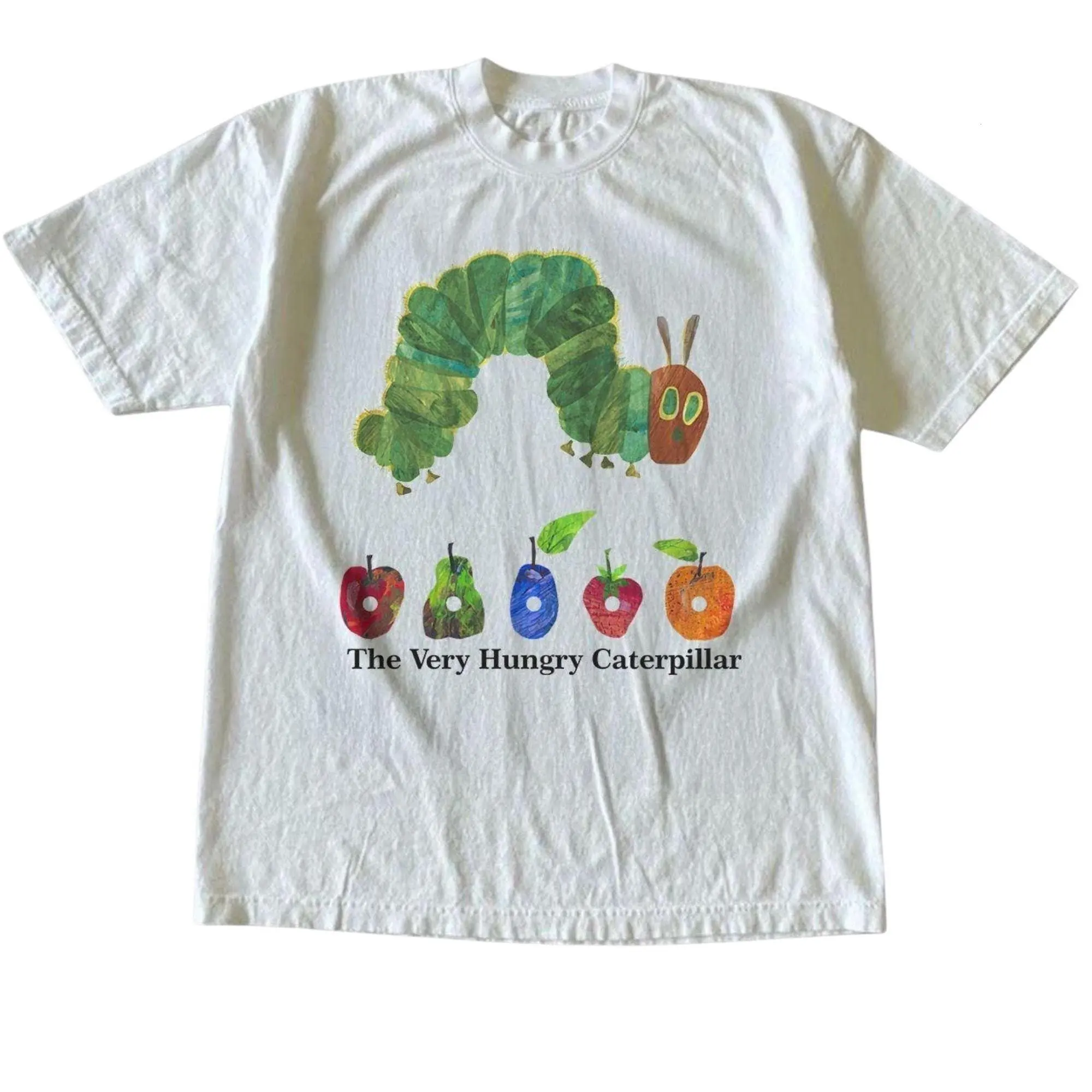 Fruit Caterpillar Storybook Tee - Colorful Kids Print Shirt