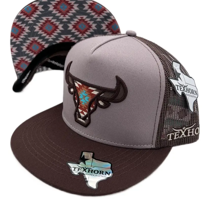 CATTLE AZTEC BROWN TEXHORN CAP
